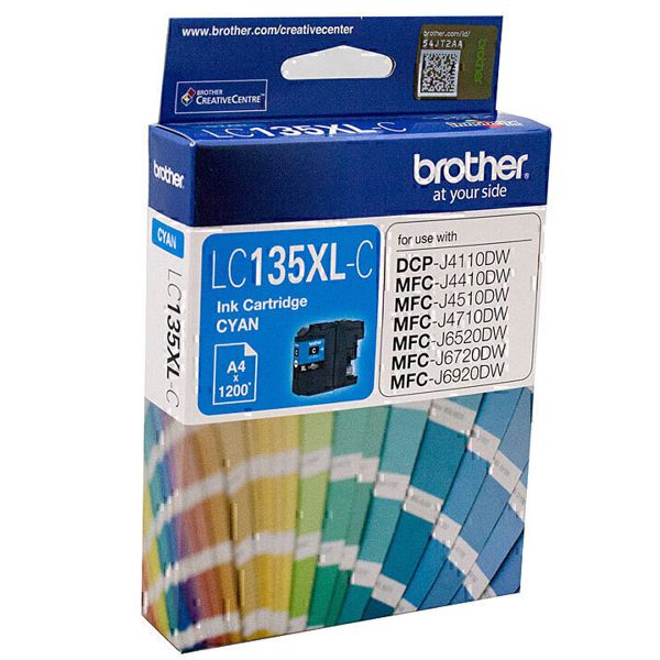 Brother LC135XLC High Yield Cyan Ink Cartridge LC-135XLC