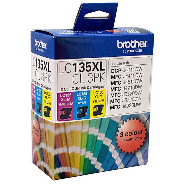 Brother LC135XLCL3PK CMY Colour Pack LC-135XLCL3PK