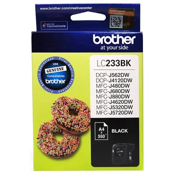 Brother LC233BK Black Ink Cartridge LC-233BKS