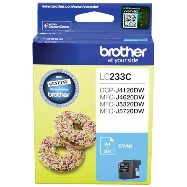 Brother LC233C Cyan Ink Cartridge LC-233CS