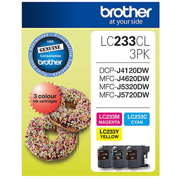 Brother LC233CL3PK CMY Colour Pack LC-233CL-3PKS