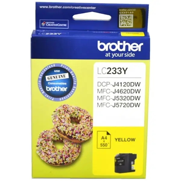 Brother LC233Y Yellow Ink Cartridge LC-233YS