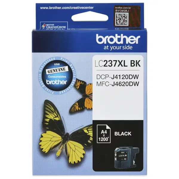 Brother LC237XLBK High Yield Black Ink Cartridge LC-237XLBKS