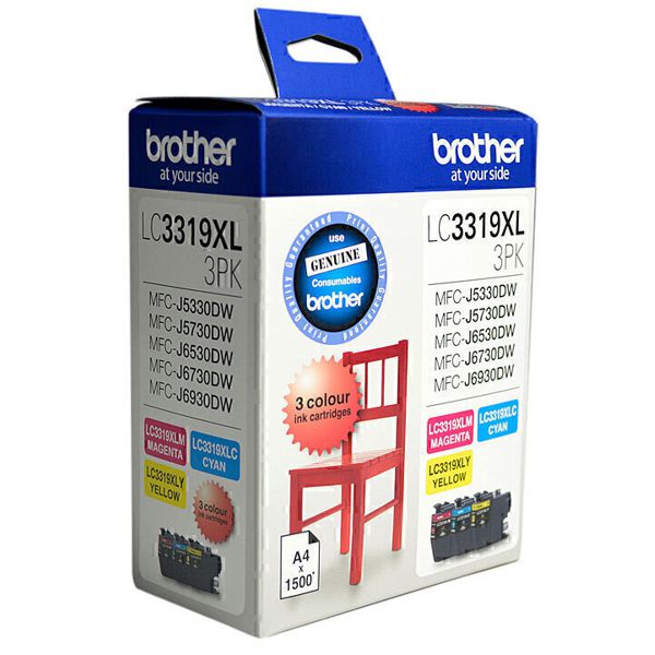 Brother LC3319XLCL3PK CMY Colour Pack LC-3319XL-3PK