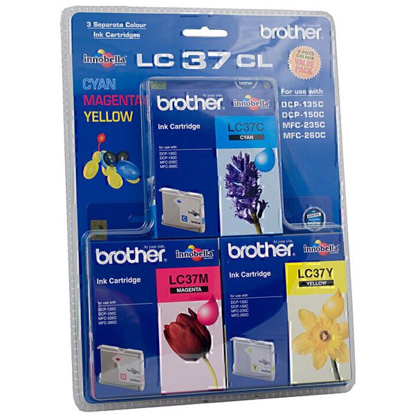 Brother LC37CL3PK CMY Colour Pack LC-37CL-3PK