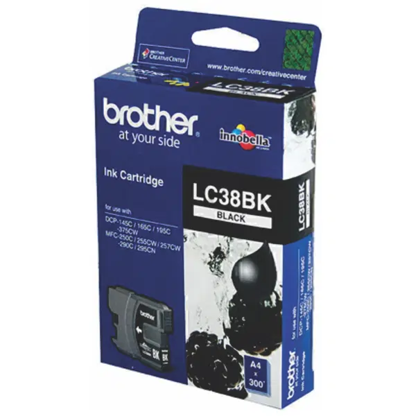 Brother LC38BK Black Ink Cartridge LC-38BK