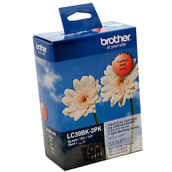 Brother LC39BK2PK Black Ink Cartridge Twin Pack LC-39BK-2PK