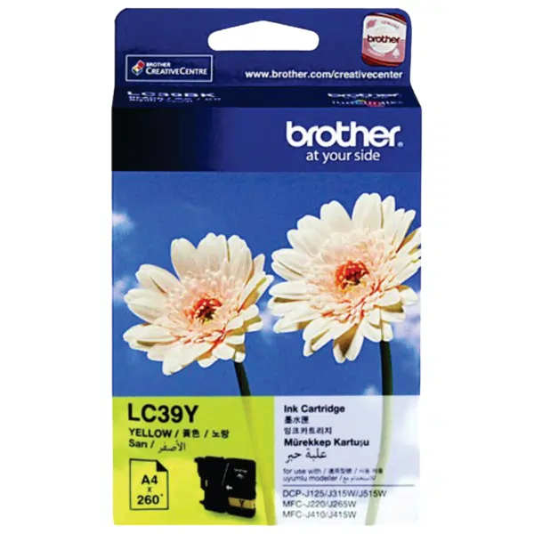 Brother LC39Y Yellow Ink Cartridge LC-39Y