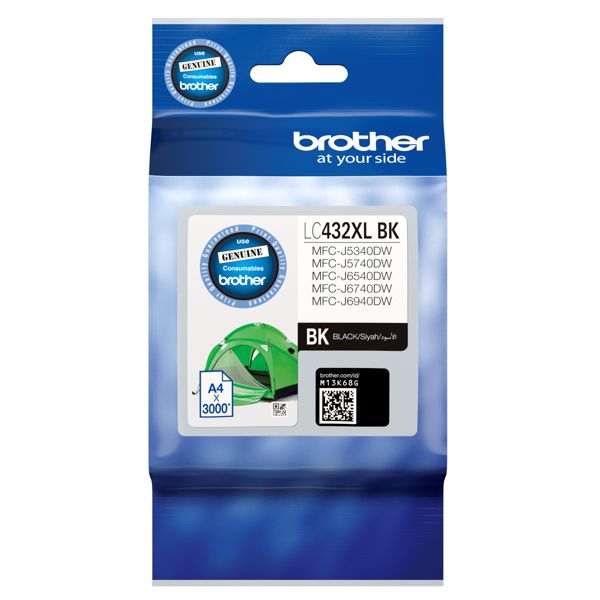 Brother LC432XLBK High Yield Black Ink Cartridge LC-432XLBK