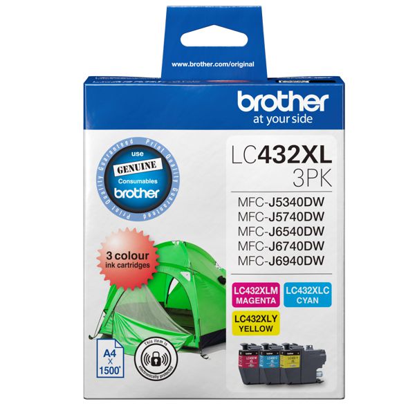 Brother LC432XLCL3PK CMY Colour Pack LC-432XL-3PKS