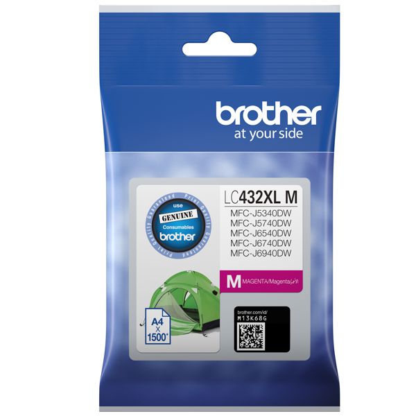 Brother LC432XLM High Yield Magenta Ink Cartridge LC-432XLM