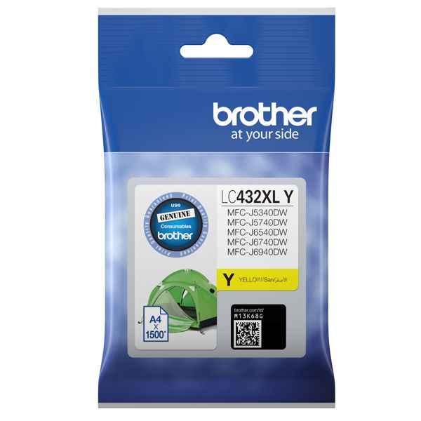 Brother LC432XLY High Yield Yellow Ink Cartridge LC-432XLY