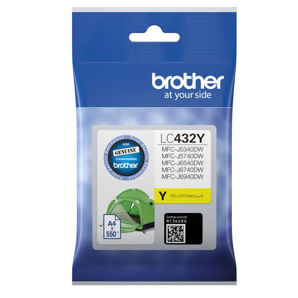 Brother LC432Y Yellow Ink Cartridge LC-432Y