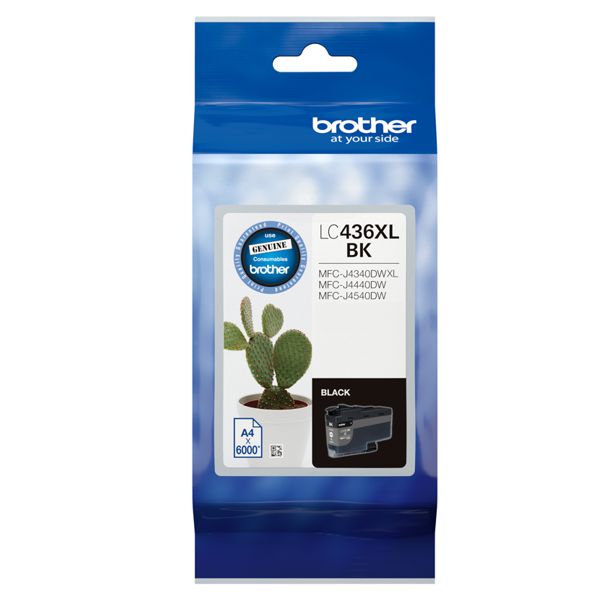 Brother LC436XLBK High Yield Black Ink Cartridge LC-436XLBK