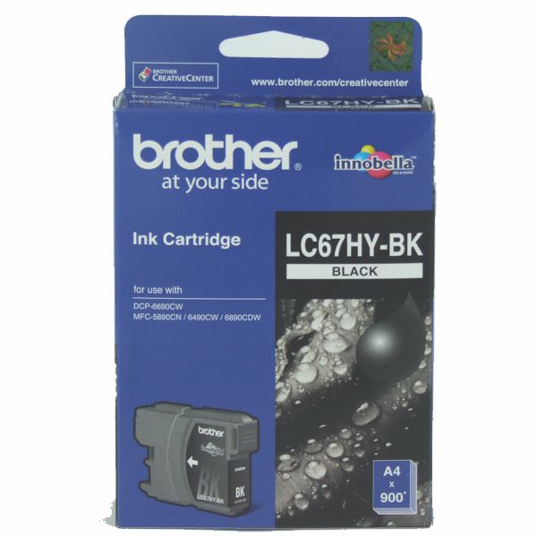 Brother LC67HYBK Black High Yield Ink Cartridge LC-67HYBK