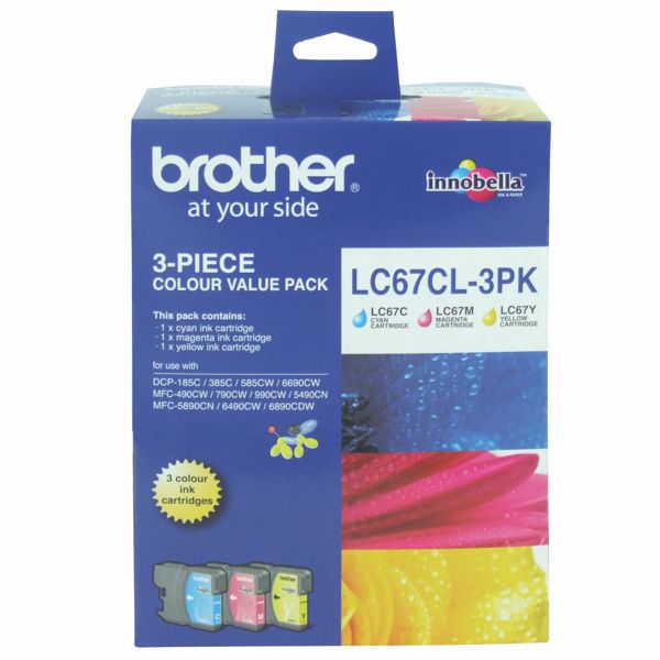 Brother LC67CL3PK CMY Colour Pack LC-67CL-3PK