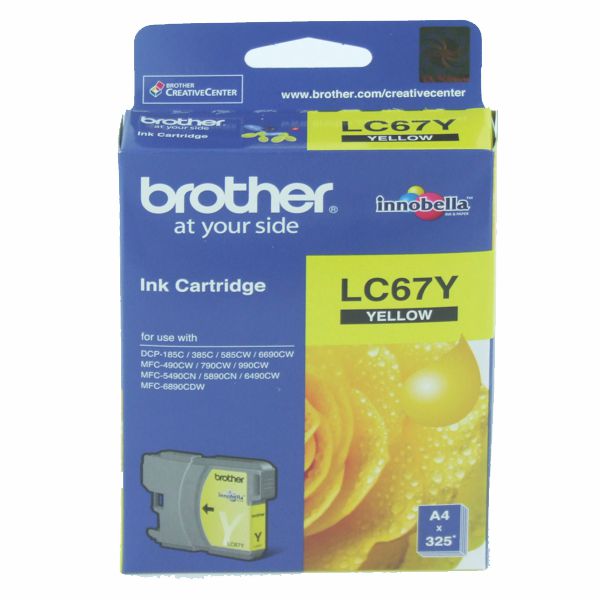 Brother LC67Y Yellow Ink Cartridge LC-67Y