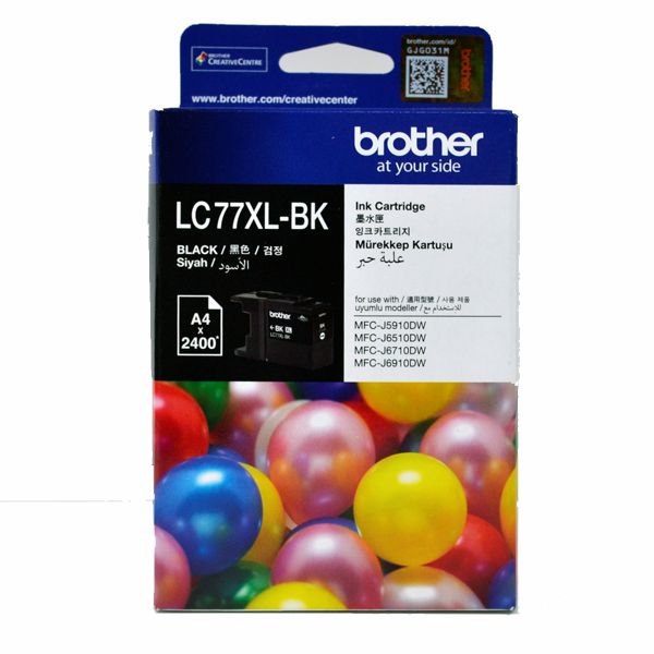 Brother LC77XLBK High Yield Black Ink Cartridge LC-77XLBK