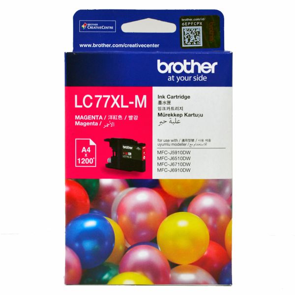 Brother LC77XLM High Yield Magenta Ink Cartridge LC-77XLM