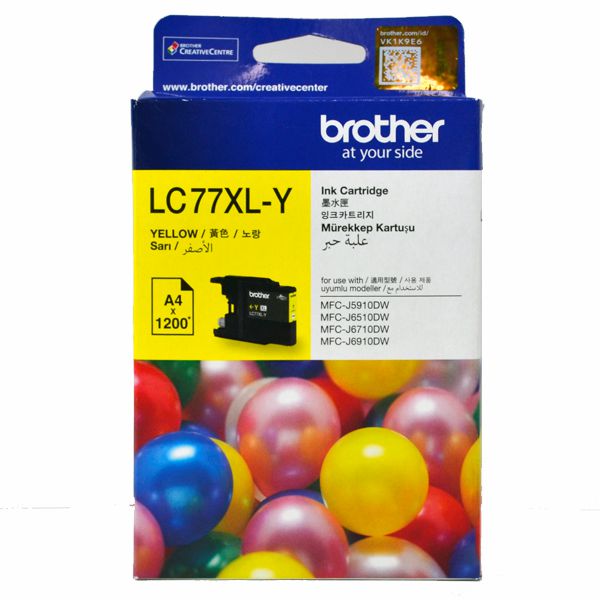 Brother LC77XLY High Yield Yellow Ink Cartridge LC-77XLY