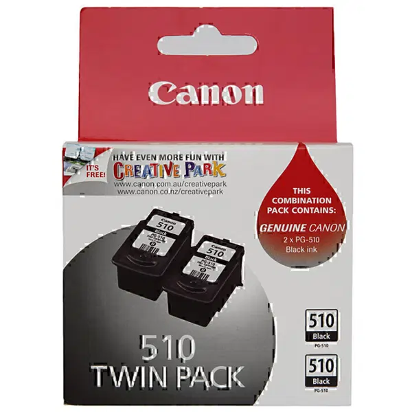 Canon PG510 Black Ink Cartridge Twin Pack PG510-TWIN