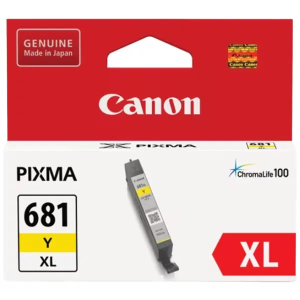 Canon CLI681XLY High Yield Yellow Ink Cartridge CLI681XLY