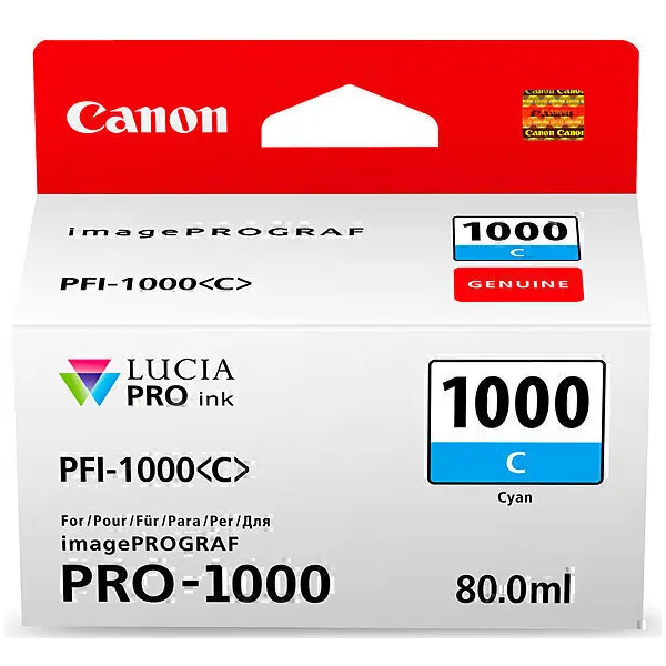 Canon PFI1000C Cyan Ink Cartridge PFI1000C