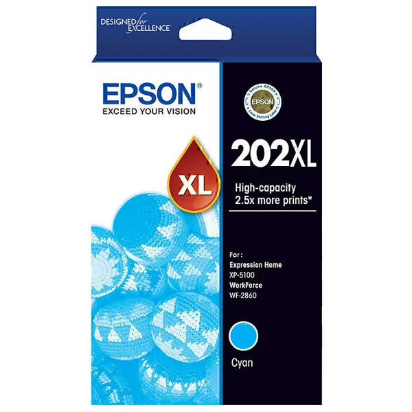 Epson 202XL Cyan Ink Cartridge C13T02P292