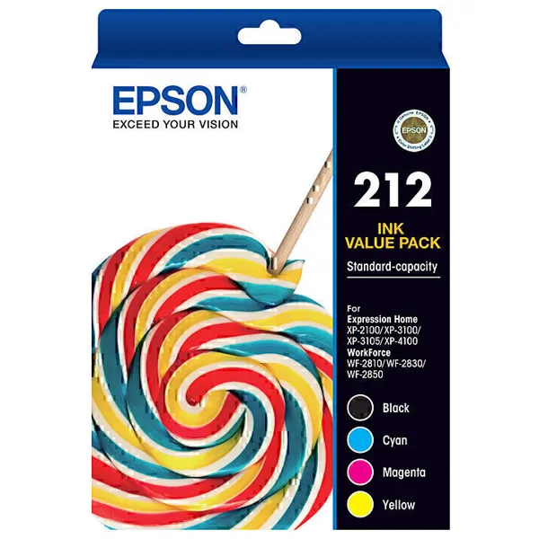 Epson 212 4 Ink Cartridge Value Pack C13T02R692