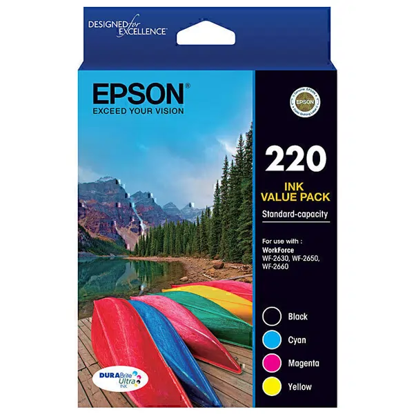 Epson 220 4 Ink Cartridge Value Pack C13T293692