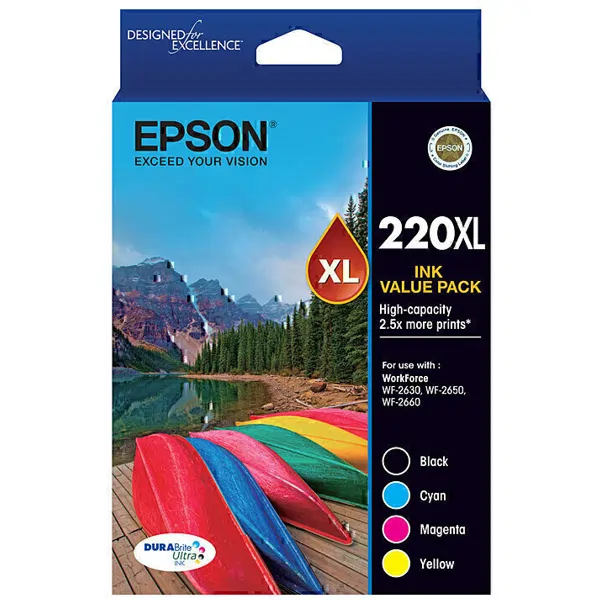 Epson 220XL 4 Ink Cartridge Value Pack C13T294692