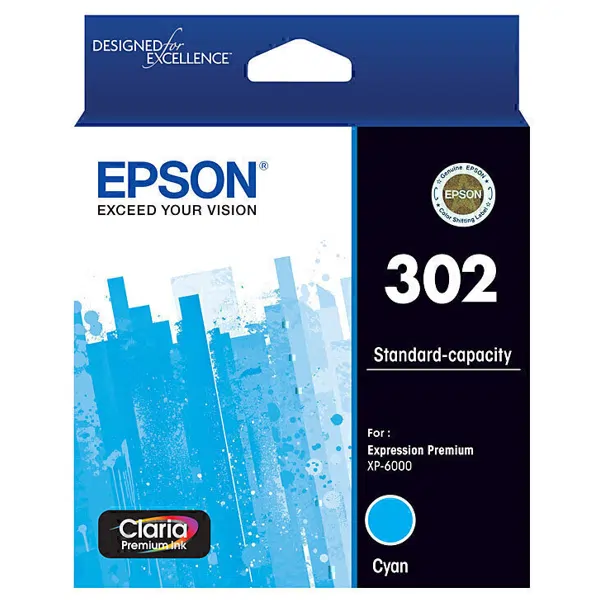 Epson 302 Cyan Ink Cartridge C13T01W292