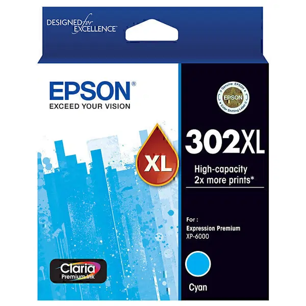 Epson 302XL Cyan Ink Cartridge C13T01Y292