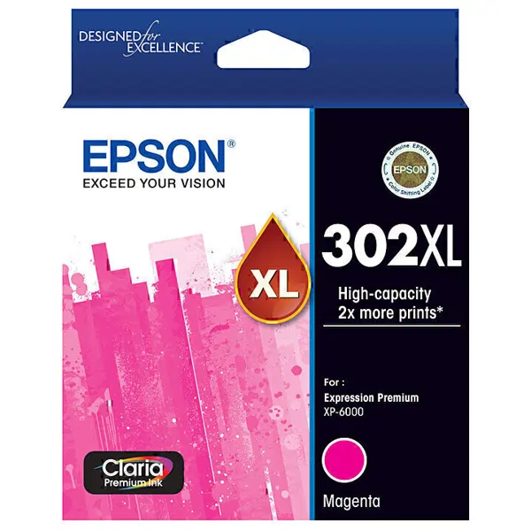 Epson 302XL Magenta Ink Cartridge C13T01Y392