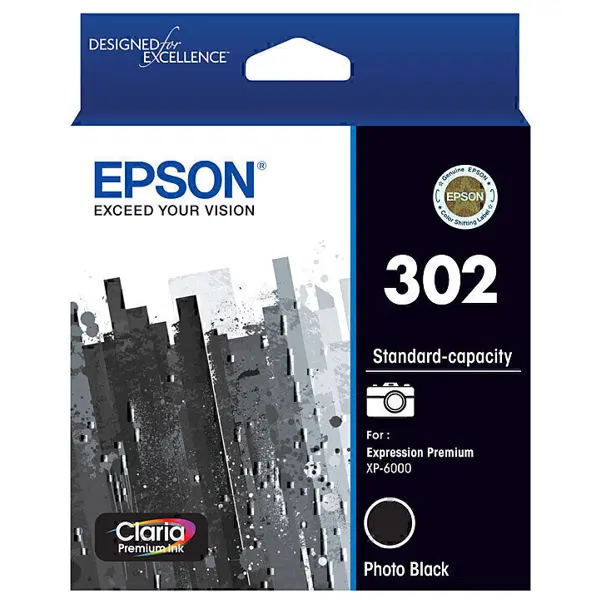 Epson 302 Photo Black Ink Cartridge C13T01W192