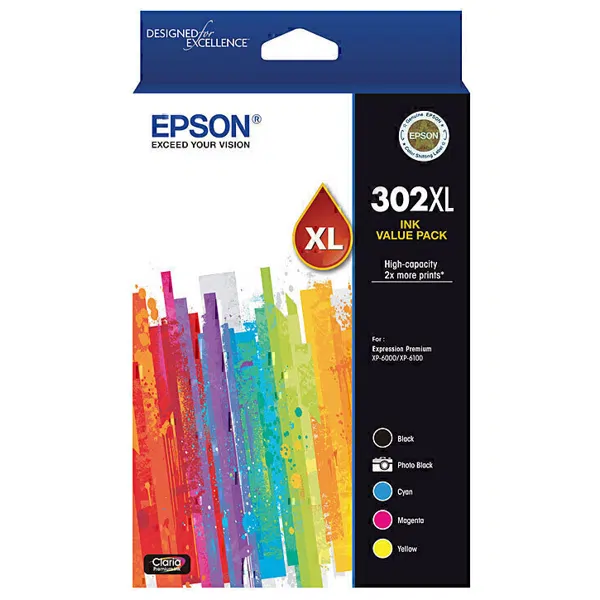 Epson 302XL 5 Ink Cartridge Value Pack C13T01Y792