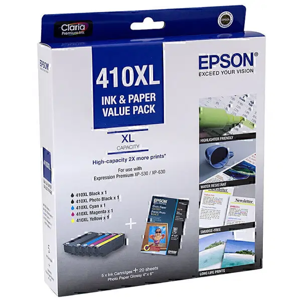 Epson 410XL 5 Ink Cartridge Value Pack C13T339796