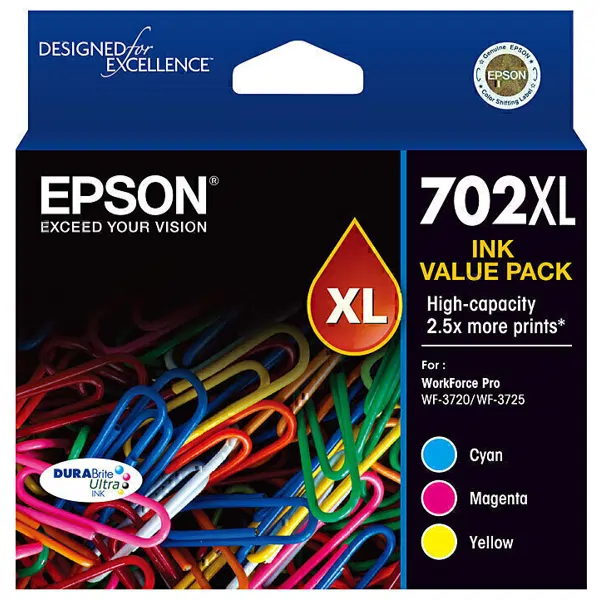 Epson 702XL CMY Ink cartridge Pack C13T345592