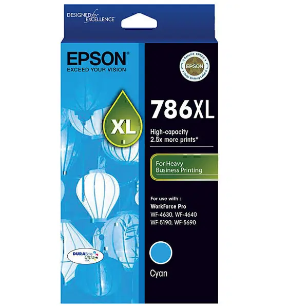 Epson 786XL Cyan Ink Cartridge C13T787292