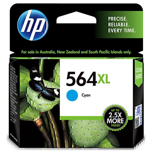 HP #564XL Cyan High Yield Ink Cartridge CB323WA