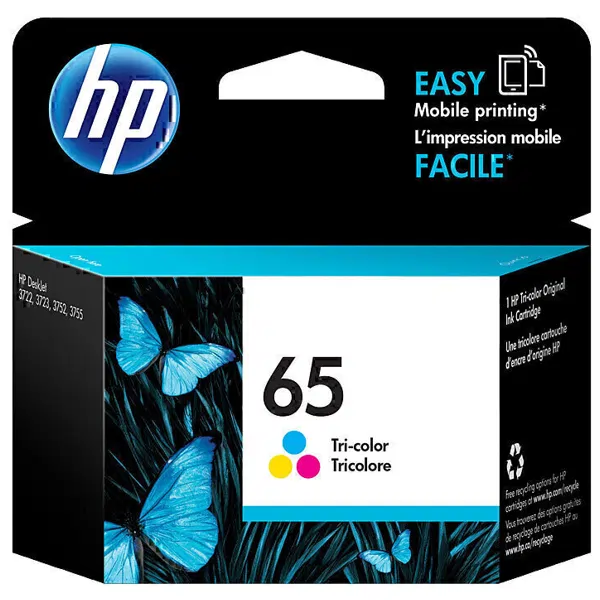 HP #65 Tri Colour Ink Cartridge N9K01AA