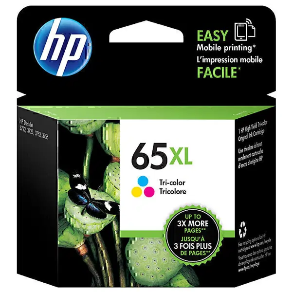 HP #65XL Tri Colour High Yield Ink Cartridge N9K03AA