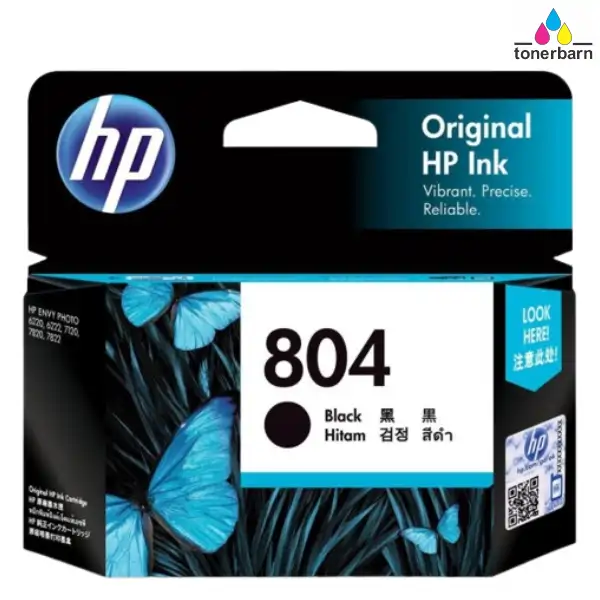 HP #804 Black Ink Cartridge T6N10AA