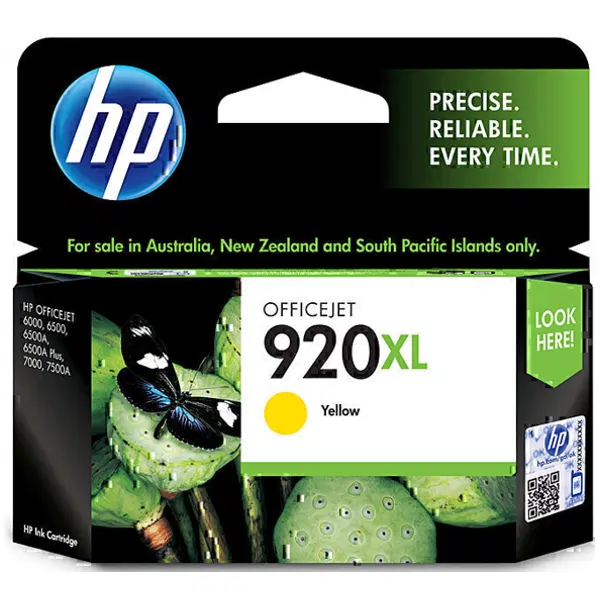 HP #920XL Yellow High Yield Ink Cartridge CD974AA