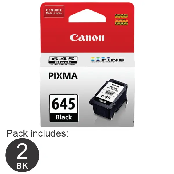 2 x Canon PG645 Black Ink Cartridge PG645