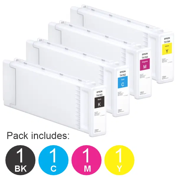 4 Pack – UltraChrome 700ml (1BK,1C,1M,1Y) Ink Cartridges