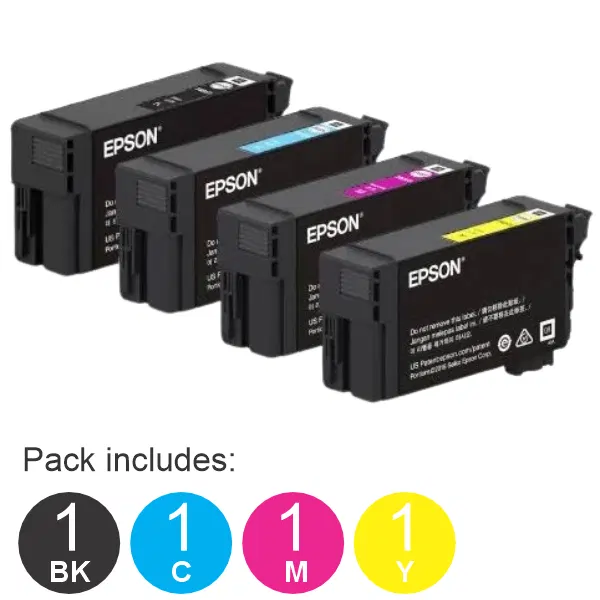 4 Pack – Epson UltraChrome 50ml & 26ml (1BK,1C,1M,1Y) Ink Cartridges