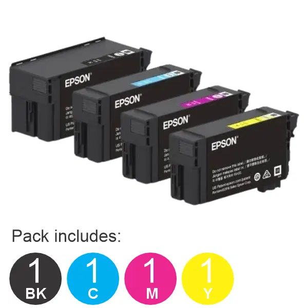 4 Pack – Epson UltraChrome 80ml & 50ml (1BK,1C,1M,1Y) Ink Cartridges