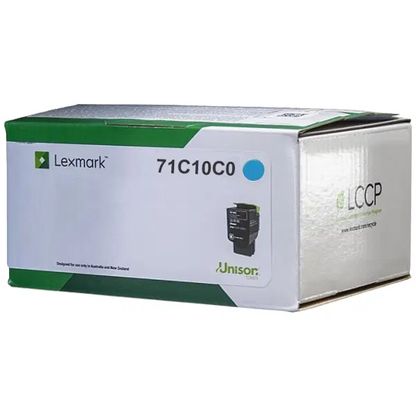 Lexmark 71C10C0 Cyan Toner Cartridge 71C10C0