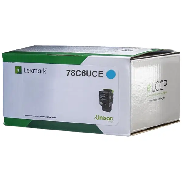 Lexmark 78C6UCE Ultra High Yield Cyan Toner Cartridge 78C6UCE